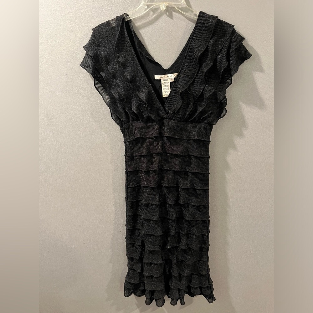 Black ruffle dress